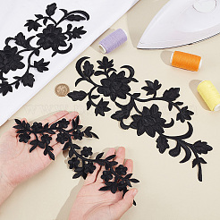 4 Stück 2 Stile Pflaumenblüte & Blume Baumwolle computergesteuerte Stickerei zum Aufnähen&nbsp;PATC-GA0001-35