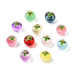 60 шт. 12-х цветные прозрачные стеклянные подвески в форме яблока&nbsp;DGLA-CJ0001-03