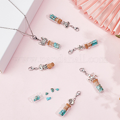 12шт 6 стиля подвески для стеклянных бутылок украшения&nbsp;HJEW-DR00152