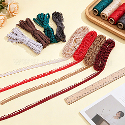Adornos de trenza de nailon de 20 m y 8 colores con presillas elásticas para botones&nbsp;OCOR-BC0009-80