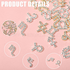 72 шт. 2 цвета 12 стиля сплава горный хрусталь кабошоны&nbsp;MRMJ-CA0001-53