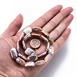 Природные Кеши жемчуг пряди PEAR-S020-D04