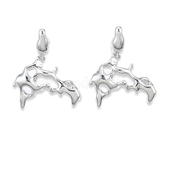 Латунные серьги-гвоздики с подвесками для женщин&nbsp;EJEW-N012-49P