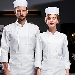 Регулируемый колпак шеф-повара из полиэстера AJEW-WH20064-27A