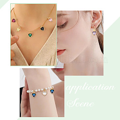 16 шт. 8-цветные подвески из настоящей латуни с покрытием из 18-каратного золота и инкрустацией из кубического циркония FIND-GA0002-34