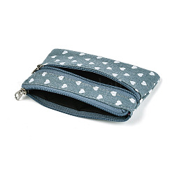 Кошельки из хлопчатобумажной ткани с узором в виде сердечек&nbsp;AJEW-N003-03