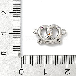 Подвески-браслеты в форме бисквита из латуни с микропаве из кубических цирконий&nbsp;KK-G548-06P-02