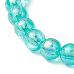 6шт. браслеты из акриловых бусин с изображением пасхального кролика BJEW-JB11294