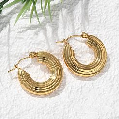 Серьги-кольца из нержавеющей стали 304 для женщин&nbsp;EJEW-L296-041G