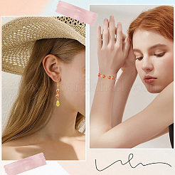 100 шт. прозрачные стеклянные бусины с осенней тематикой GLAA-SP0001-53