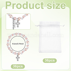 6шт. браслеты с подвесками в виде креста из сплава&nbsp;BJEW-PH01936