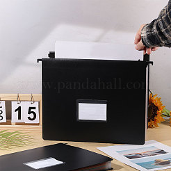 長方形 13コンパートメント PPプラスチック製ハンギングファイルフォルダー  ブラック  333x269x18.5mm&nbsp;OFST-WH0004-147