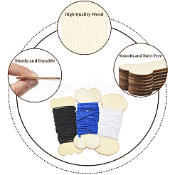 60 шт. 3-х видов деревянных досок для намотки ниток&nbsp;DIY-SC0031-10B