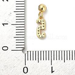 925 breloque européenne en argent sterling avec micro pavé de zircones cubiques transparentes&nbsp;STER-A045-01G-5