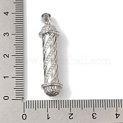 Покрытие стойки латунь микропаве прозрачные подвески из кубического циркония&nbsp;KK-B092-31P