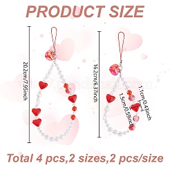 Ремешки для мобильных телефонов из акрила&nbsp;HJEW-GO00071