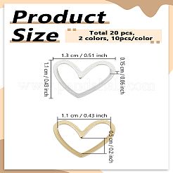 20 шт. 2-х цветные латунные соединительные кольца&nbsp;FIND-LP0007-87