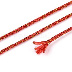 100 м сегментные окрашенные круглые полиэстеровые металлизированные плетеные шнуры&nbsp;OCOR-N009-03B-03