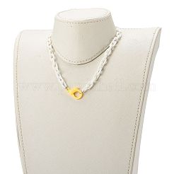 Персонализированные ожерелья-цепочки из абс-пластика NJEW-JN03479