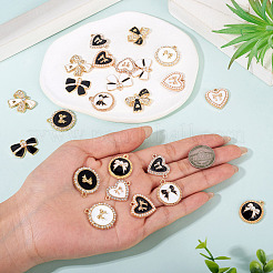 24шт 12 стиля подвески из сплава с эмалью&nbsp;FIND-TA0008-24