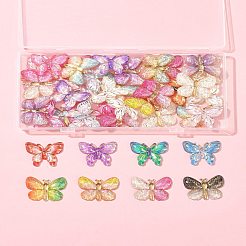 40 шт. 2-х стилевых подвесок из полупрозрачного акрила с принтом MACR-FS0002-04