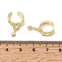 Orecchini da donna con polsino in ottone con micro pavé di zirconi cubici&nbsp;CU-CBAE7DF-28G