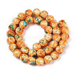 С напылением окрашенные синтетические бирюзовые бусинки G-N352-25B-01