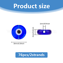 Ручной сглаза бусины бисер нитей LAMP-DC0001-21B