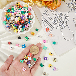 250шт бусины из полимерной глины ручной работы&nbsp;CLAY-PA0001-23