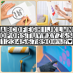 Buchstaben a~z und Zahl 0~9 Haustier aushöhlen Zeichen-Malschablonen&nbsp;DIY-WH0504-713A