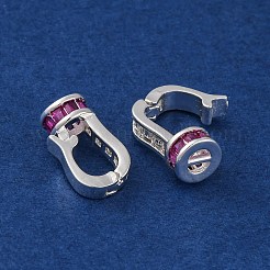 Латунные микро проложить кубического циркония раз за застежками KK-C076-06S