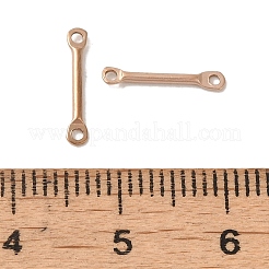 イオンプレーティング（IP）304ステンレススチールコネクタチャーム  バーリンク  ローズゴールド  12x2x1mm  穴：1mm&nbsp;STAS-Q323-04C-RG