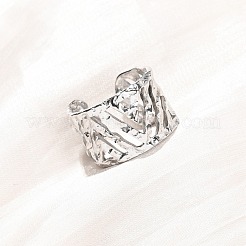 Колец для манжет из нержавеющей стали 304 с полой треугольной формой&nbsp;RJEW-G370-01P