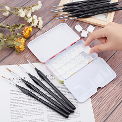 Деревянный мини набор кистей для красок AJEW-PH0001-66