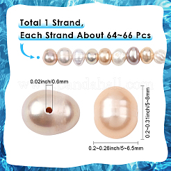 1 нить бусин из натурального культивированного пресноводного жемчуга&nbsp;PEAR-SC0001-41