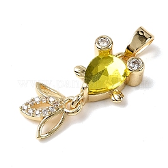 Латунные микро проложить кубического циркония подвески KK-K375-27G-17