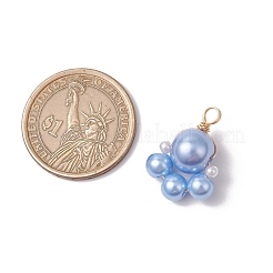 Круглая бусина из перламутрового стекла PALLOY-JF03612-02