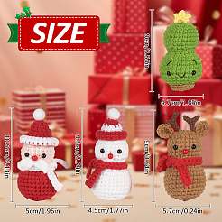 1 juego de kit de crochet para principiantes con temática navideña&nbsp;DIY-SC0027-78A
