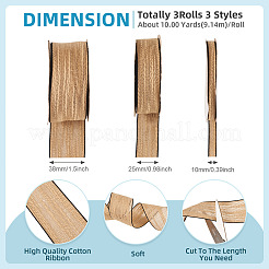 3 рулон 3-х видов хлопчатобумажной ленты OCOR-TA0003-03