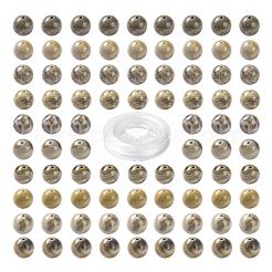 100шт 8мм круглые бусины из натурального ископаемого коралла&nbsp;DIY-LS0002-34