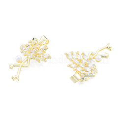 Pendentifs avec zircon cubiques à micro-pavés en laiton&nbsp;ZIRC-N039-272A