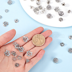 240 шт. 8 стиля тибетских сплавных бусин в форме цветка FIND-SP0001-66