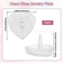 Сердечки стеклянные пластины для украшений для ожерелья&nbsp;ODIS-WH20002-05A