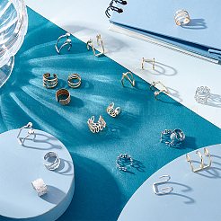 Комплект из 44 латунных серег-манжет&nbsp;EJEW-PH0001-09