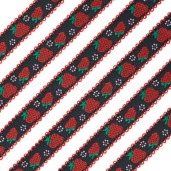 10 mètre de ruban de fraise en polyester&nbsp;OCOR-TA0003-62C