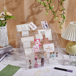 7-ярусные акриловые подставки для ювелирных изделий&nbsp;ODIS-WH0030-175C-01