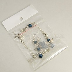 Belle nozze abito angelo set di gioielli: orecchini e bracciali&nbsp;SJEW-JS00297-03