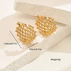 Серьги-кольца из нержавеющей стали с полыми решетками BC6082