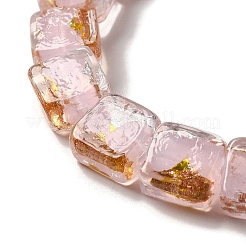 Бусины ручной работы из золотой и серебряной фольги в технике лэмпворк&nbsp;FOIL-C001-01C-07