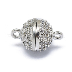 Реечное покрытие латунь micro pave кубический цирконий магнитные застежки с петлями KK-F801-01A-P